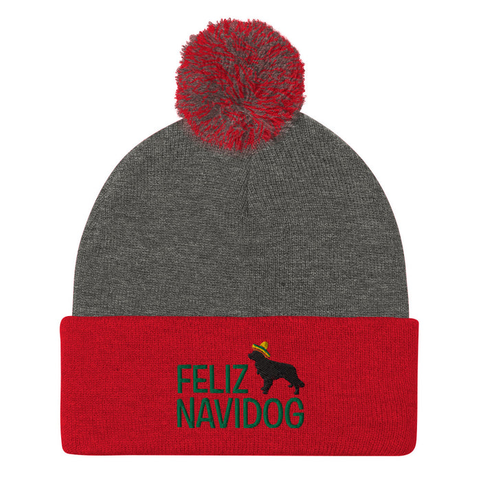 Feliz "Navidog" Pom-Pom Beanie