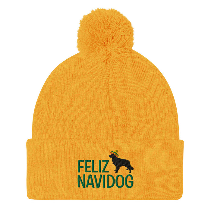 Feliz "Navidog" Pom-Pom Beanie