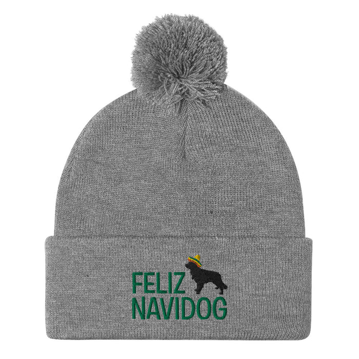 Feliz "Navidog" Pom-Pom Beanie