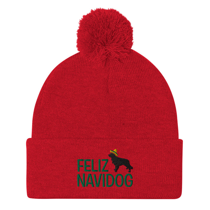 Feliz "Navidog" Pom-Pom Beanie